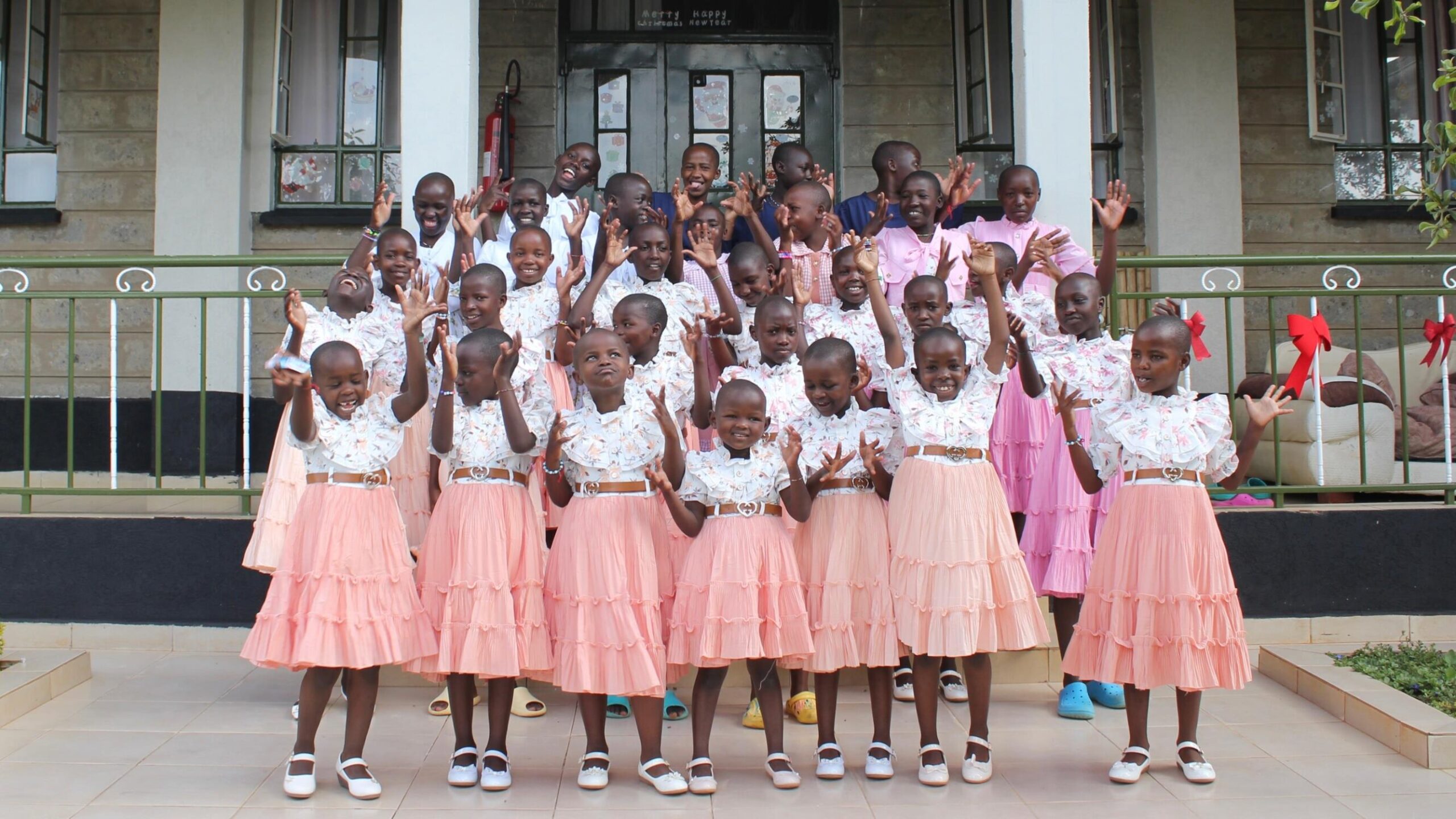 Sr. Caroline and the girls at Dorothea Rescue Centre